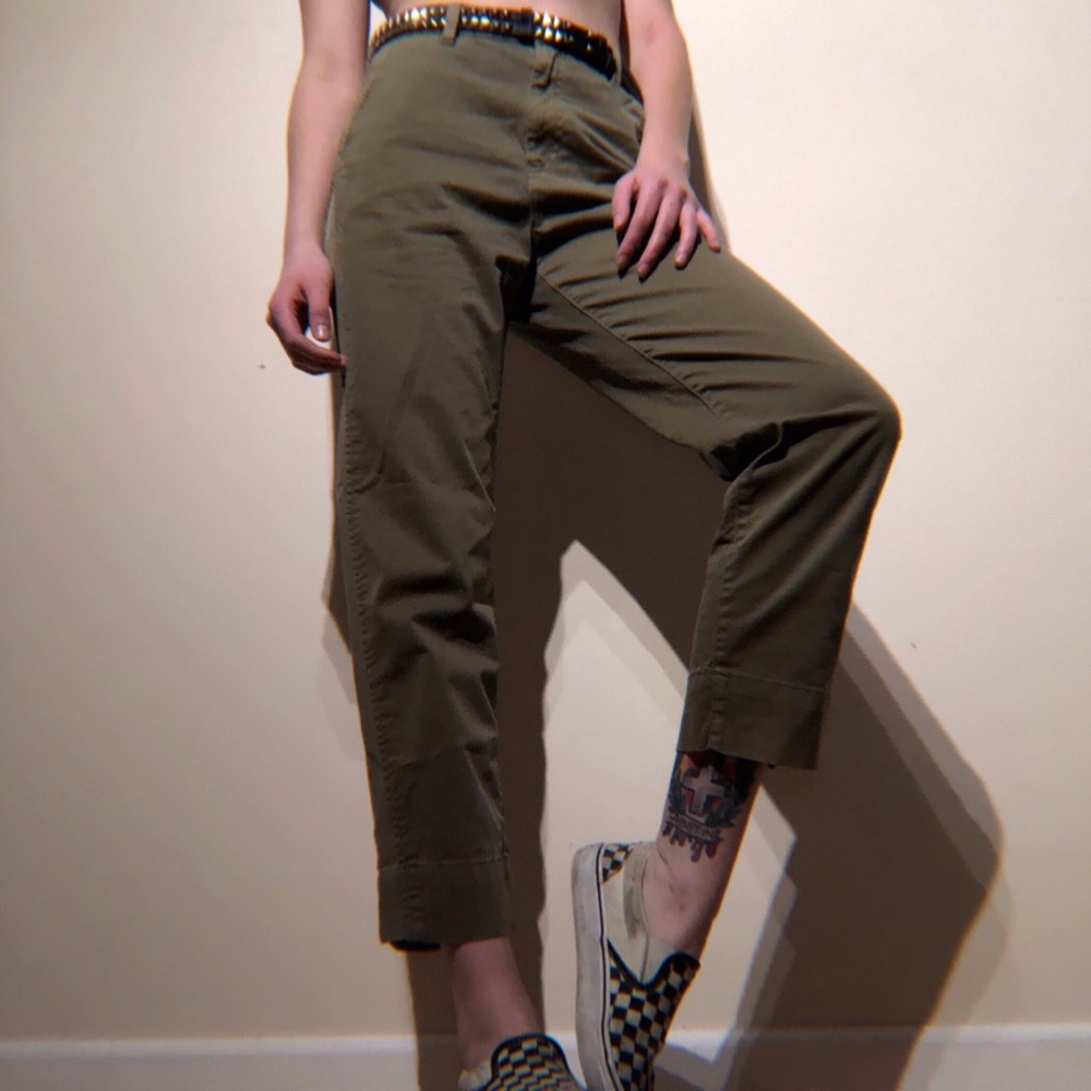 High Rise Chino Trousers